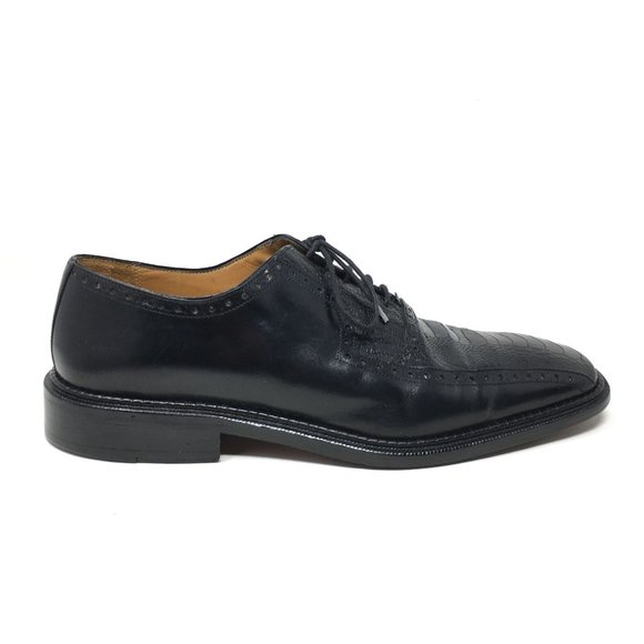 Mezlan Oxfords Shoes Size 10 Black Ostrich Claw main image 6